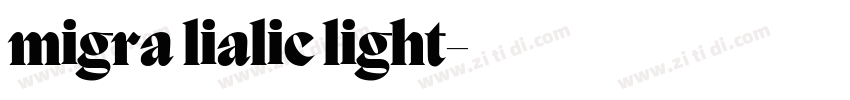 migra lialic light字体转换